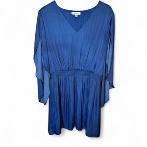 Flutter Sleeve Dress – Size XXL Jennifer Lopez Deep Blue
